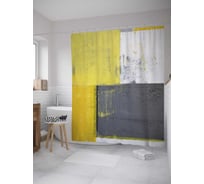 Штора (занавеска) для ванной JoyArty "Лоскутный гранж" из сатена, 180х200 см с крючками, sc_34712