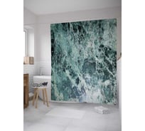 Штора (занавеска) для ванной JoyArty "Пена океана" из сатена, 180х200 см с крючками, sc_33982