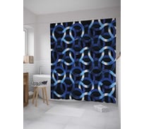 Штора (занавеска) для ванной JoyArty "Плетеная кольчуга" из сатена, 180х200 см с крючками, sc_35342