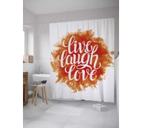 Штора (занавеска) для ванной JoyArty "Летний позитив" из сатена, 180х200 см с крючками, sc_35841