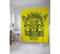 Штора (занавеска) для ванной JoyArty "Тихоокеанская команда серфингистов" из сатена, 180х200 см с крючками, sc_37722