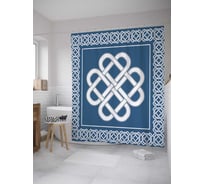 Штора (занавеска) для ванной JoyArty "Кельтский узел" из сатена, 180х200 см с крючками, sc_35562