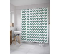 Штора (занавеска) для ванной JoyArty "Стиль зигзаг" из сатена, 180х200 см с крючками, sc_33374
