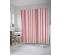 Штора (занавеска) для ванной JoyArty "Складки занавески" из сатена, 180х200 см с крючками, sc_35297