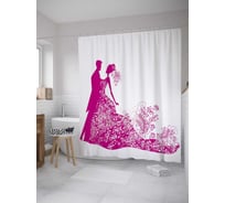 Штора (занавеска) для ванной JoyArty "Танец молодых" из сатена, 180х200 см с крючками, sc_35158