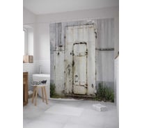 Штора (занавеска) для ванной JoyArty "Дверь в бункер" из сатена, 180х200 см с крючками, sc_36264