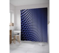 Штора (занавеска) для ванной JoyArty "Имитация полотна" из сатена, 180х200 см с крючками, sc_35353