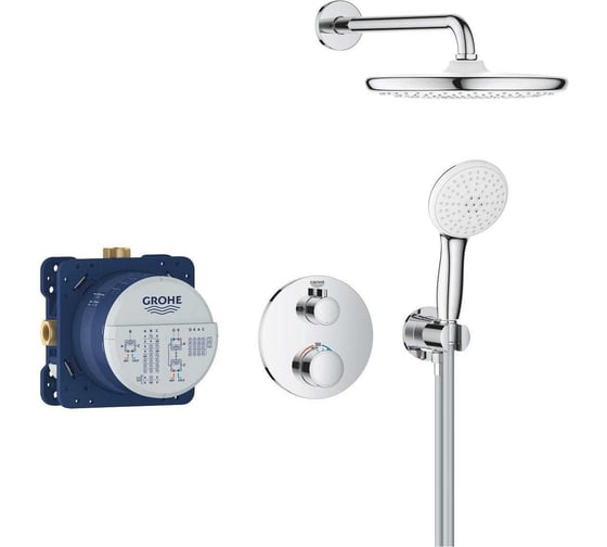 Душевая система скрытого монтажа GROHE Grontherm с термостатом, хром 34872000