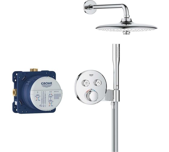 Душевая система скрытого монтажа GROHE Grontherm SmartControl с термостатом, хром 34867000