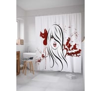 Штора (занавеска) для ванной JoyArty "В сетях вампира" из сатена, 180х200 см с крючками, sc_35704