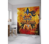 Штора (занавеска) для ванной JoyArty "Равана демон" из сатена, 180х200 см с крючками, sc_33903