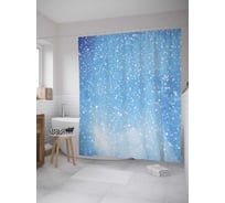 Штора (занавеска) для ванной JoyArty "Скопление зодиака" из сатена, 180х200 см с крючками, sc_35291