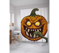 Штора (занавеска) для ванной JoyArty "Жуткий Джек" из сатена, 180х200 см с крючками, sc_36700