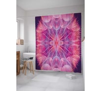 Штора (занавеска) для ванной JoyArty "Орнаментальный взрыв" из сатена, 180х200 см с крючками, sc_38071