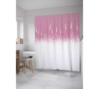 Штора (занавеска) для ванной JoyArty "Поле на закате" из сатена, 180х200 см с крючками, sc_33087