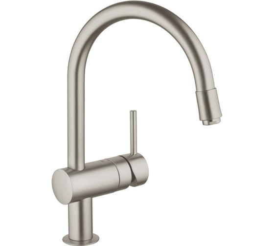 Смеситель для кухонной мойки GROHE Minta с вытяжным C-изливом, суперсталь 32918DC0