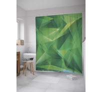 Штора (занавеска) для ванной JoyArty "Абстракция лепестков" из сатена, 180х200 см с крючками, sc_33383