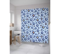 Штора (занавеска) для ванной JoyArty "Всевидящая вселенная" из сатена, 180х200 см с крючками, sc_35430