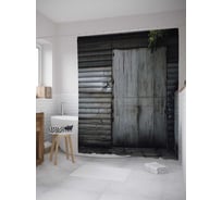 Штора (занавеска) для ванной JoyArty "Дверь сарая" из сатена, 180х200 см с крючками, sc_36263