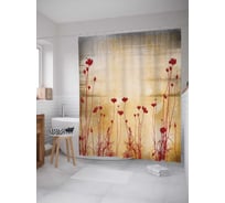 Штора (занавеска) для ванной JoyArty "Весенние чудеса" из сатена, 180х200 см с крючками, sc_3363