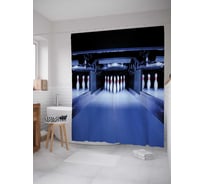 Штора (занавеска) для ванной JoyArty "Дорожки боулинга" из сатена, 180х200 см с крючками, sc_38147