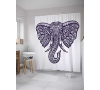 Штора (занавеска) для ванной JoyArty "Хранитель силы" из сатена, 180х200 см с крючками, sc_35394