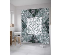 Штора (занавеска) для ванной JoyArty "Узорная плитка" из сатена, 180х200 см с крючками, sc_35968