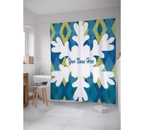 Штора (занавеска) для ванной JoyArty "Рождественская снежинка" из сатена, 180х200 см с крючками, sc_4329