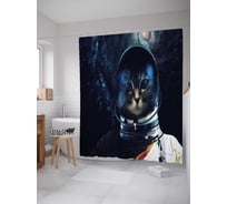 Штора (занавеска) для ванной JoyArty "Ночные приключения" из сатена, 180х200 см с крючками, sc_33505