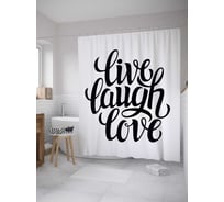 Штора (занавеска) для ванной JoyArty "Стремление к жизни" из сатена, 180х200 см с крючками, sc_35845