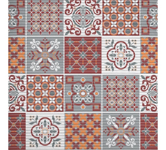 Коврик для ванной комнаты VILINA 225PT-burgundy-grey "ПРЕОБРАЖЕНИЕ" 50x80 см 7104-225PT-burgundy-grey
