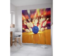 Штора (занавеска) для ванной JoyArty "Без сплита" из сатена, 180х200 см с крючками, sc_38152