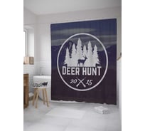 Штора (занавеска) для ванной JoyArty "Глубокая охота" из сатена, 180х200 см с крючками, sc_35784