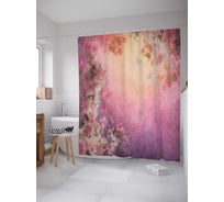 Штора (занавеска) для ванной JoyArty "Размытое утро" из сатена, 180х200 см с крючками, sc_38434
