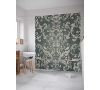 Штора (занавеска) для ванной JoyArty "Узор подземелья" из сатена, 180х200 см с крючками, sc_3490