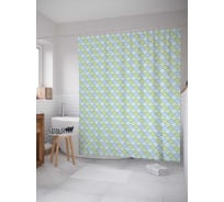 Штора (занавеска) для ванной JoyArty "Японская заставка" из сатена, 180х200 см с крючками, sc_33768