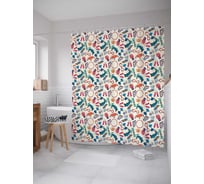 Штора (занавеска) для ванной JoyArty "Инструменты спорта" из сатена, 180х200 см с крючками, sc_36925