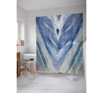 Штора (занавеска) для ванной JoyArty "Лунный камень" из сатена, 180х200 см с крючками, sc_37001