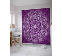 Штора (занавеска) для ванной JoyArty "Мантры сахасрара" из сатена, 180х200 см с крючками, sc_36890