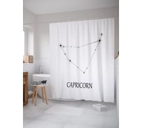 Штора (занавеска) для ванной JoyArty "Схема созвездия Козерога" из сатена, 180х200 см с крючками, sc_58948