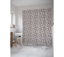 Штора (занавеска) для ванной JoyArty "Графические подарки" из сатена, 180х200 см с крючками, sc_55528
