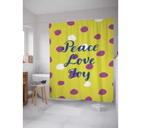 Штора (занавеска) для ванной JoyArty "Наслаждайся любовью" из сатена, 180х200 см с крючками, sc_48976