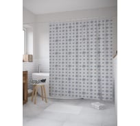 Штора (занавеска) для ванной JoyArty "Разноцветные модели" из сатена, 180х200 см с крючками, sc_60020