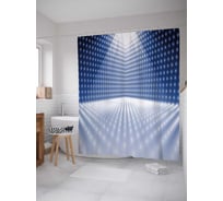 Штора (занавеска) для ванной JoyArty "Диско сцена" из сатена, 180х200 см с крючками, sc_33966