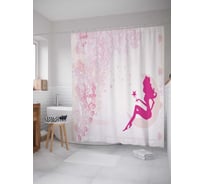 Штора (занавеска) для ванной JoyArty "Романтическая волшебница" из сатена, 180х200 см с крючками, sc_32697
