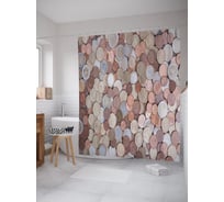 Штора (занавеска) для ванной JoyArty "Куча монет" из сатена, 180х200 см с крючками, sc_54392