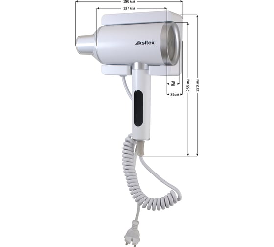 Фен для волос Ksitex F-2000W JET белый 33290
