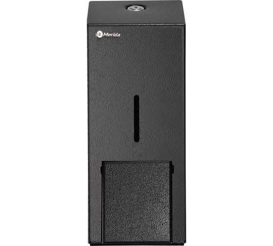 Дозатор для жидкого мыла Merida STELLA R металлический, механический, наливной, черный, 1 л DSC106.R