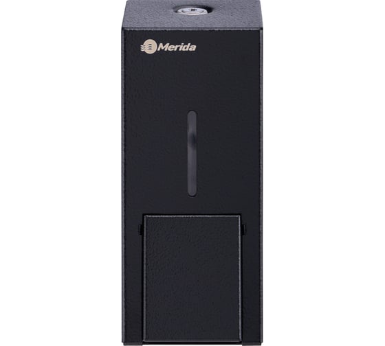 Дозатор для жидкого мыла Merida STELLA R металлический, механический, наливной, черный, 500 мл DSC102.R