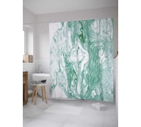 Штора (занавеска) для ванной JoyArty "Срез камня скинали" из сатена, 180х200 см с крючками, sc_33977